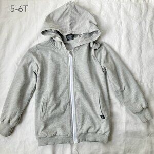 🪴5/$30 Little Bipsy 5T 6T Toddler Kid Grey Zipper Hoodie Casual